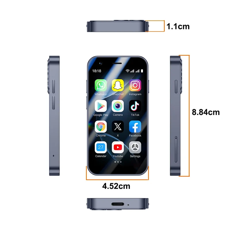 SOYES A17 Mini Android8.1 Smart Phone 3.0 Inches 2GB RAM 16GB ROM Dual SIM Standby Play Store 3G Little Phone