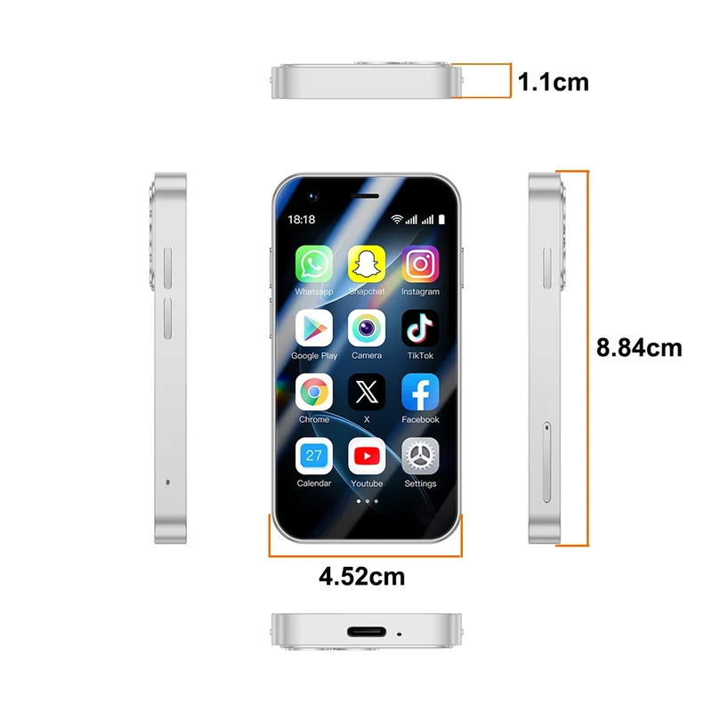 SOYES A17 Mini Android8.1 Smart Phone 3.0 Inches 2GB RAM 16GB ROM Dual SIM Standby Play Store 3G Little Phone