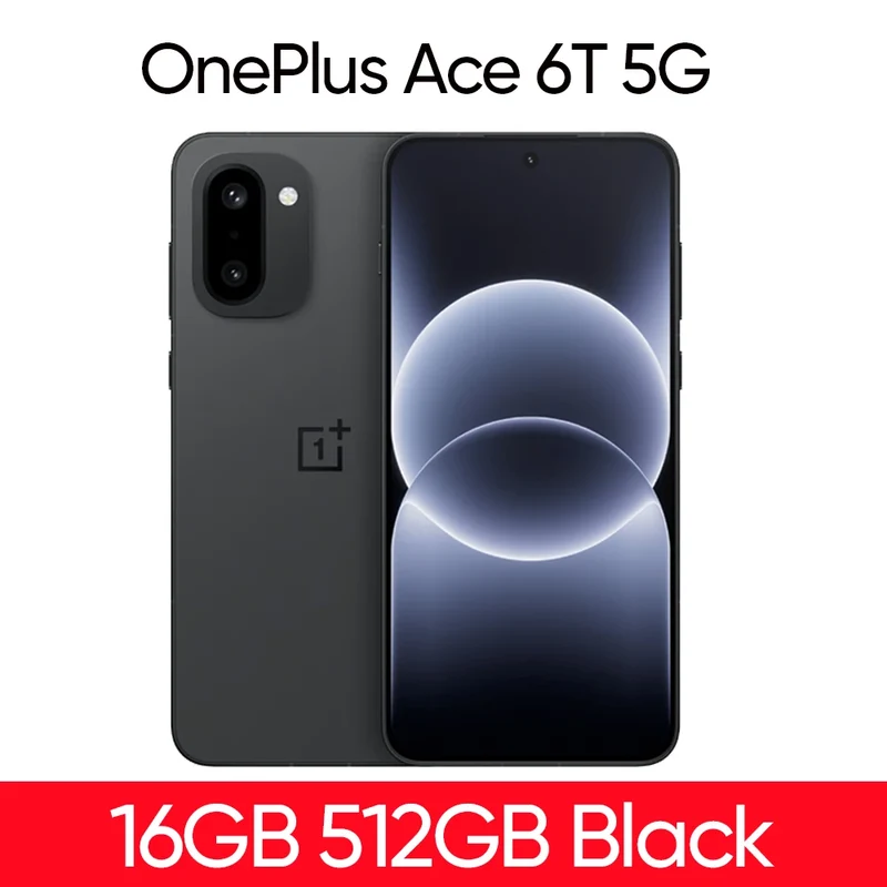 Oneplus Ace 6T Original ROM NFC Snapdragon 8 Gen 5 Smartphone 6.83''165 Hz AMOLED Display 8300mAh Battery 100W SUPPERVOOC IP69K