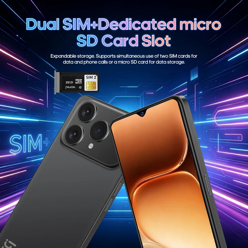FUFFI Global Vision M17 Pro Max Smartphone Android 8GB RAM 256GB ROM 6.53 Inch Phone 24MP+48MP Dual SIM 4G Network Mobile Phones