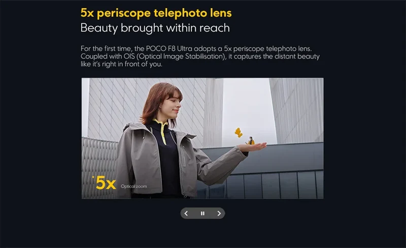 POCO F8 Ultra 5G – Snapdragon 8 Elite, Écran 6.9" 120Hz, Caméra 50MP, Batterie 6500mAh