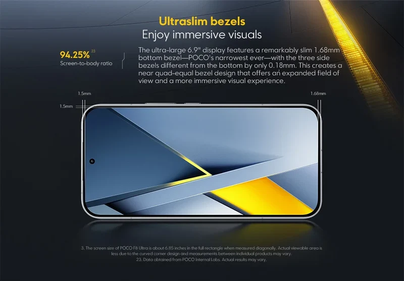 POCO F8 Ultra 5G – Snapdragon 8 Elite, Écran 6.9" 120Hz, Caméra 50MP, Batterie 6500mAh