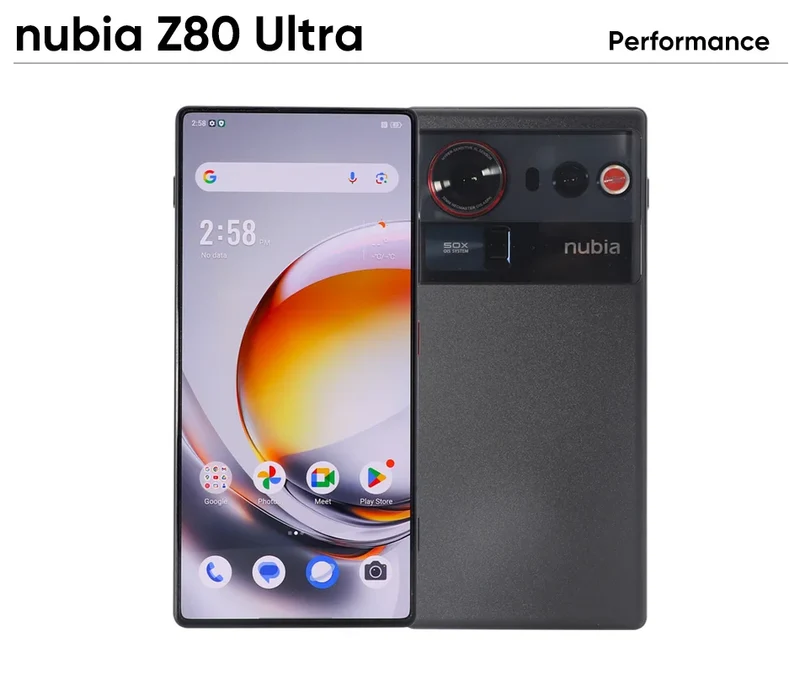 nubia Z80 Ultra 5g Smartphone Global Version Snapdragon 8 Elite Gen 5 6.85'' 144Hz OLED Display 7200mAh 80W Fast Charging 64Mp