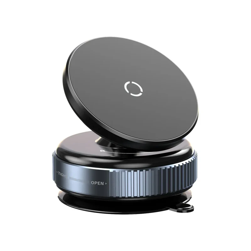 360° Rotation Vacuum Suction Cup For iPhone 12-17 Series Fast Charging Super Strong Magnetic Car Wireless Charger Phone Holder
