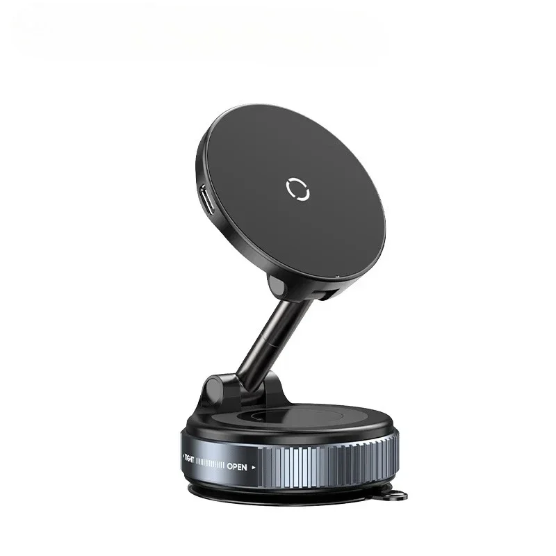 360° Rotation Vacuum Suction Cup For iPhone 12-17 Series Fast Charging Super Strong Magnetic Car Wireless Charger Phone Holder