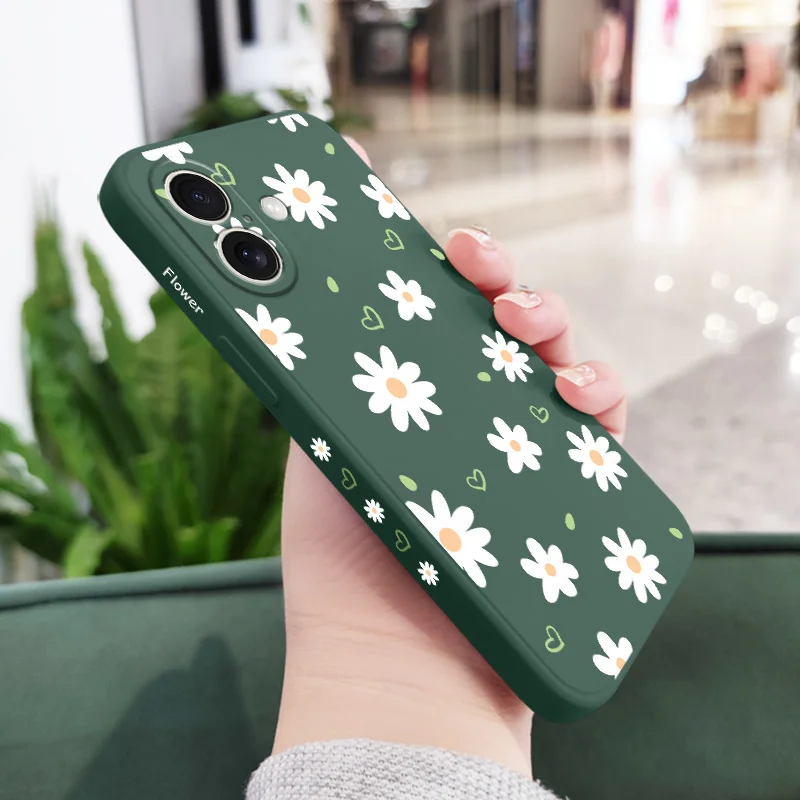 Tender Daisy Phone Case For iPhone 17 17 Air 16 15 14 13 12 11 X XR XS Plus Pro Max Mini Silicone Cover