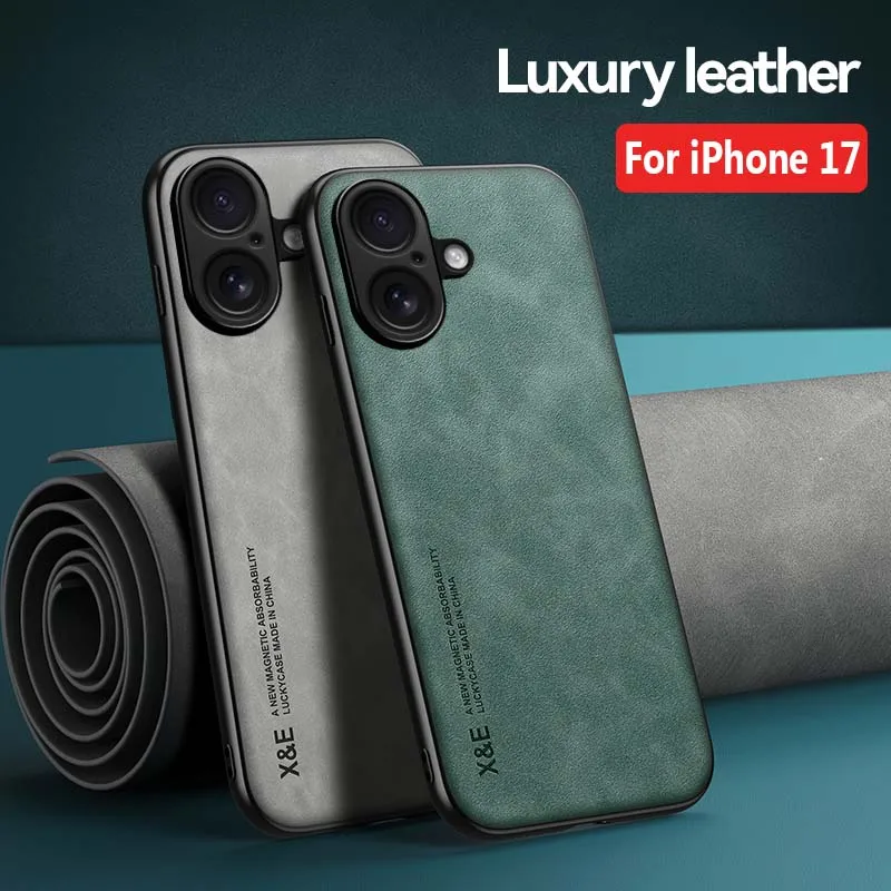 Shockproof Case for iPhone 17 Pro Max 17 Air Protective Cover Magnetic Car Holder Phone Coque Fundas For iPhone 16 Pro 16E