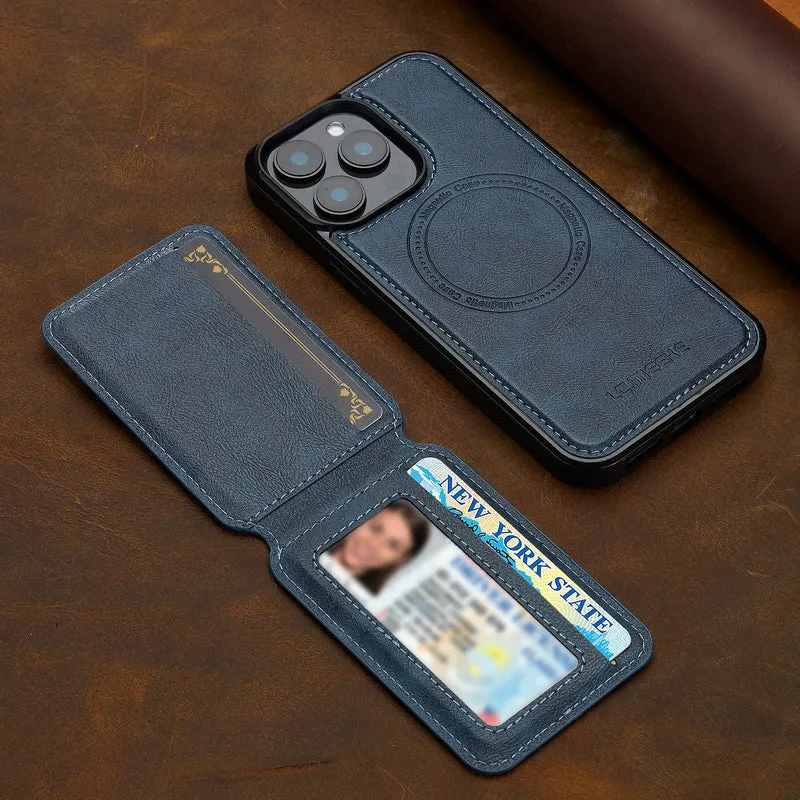 Detachable Magnetic 2 In 1 Leather Case For iPhone 16E 17 1615 14 13 12 11 Pro XS Max Air XR 8 7 Plus SE Card Pocket Phone Cover