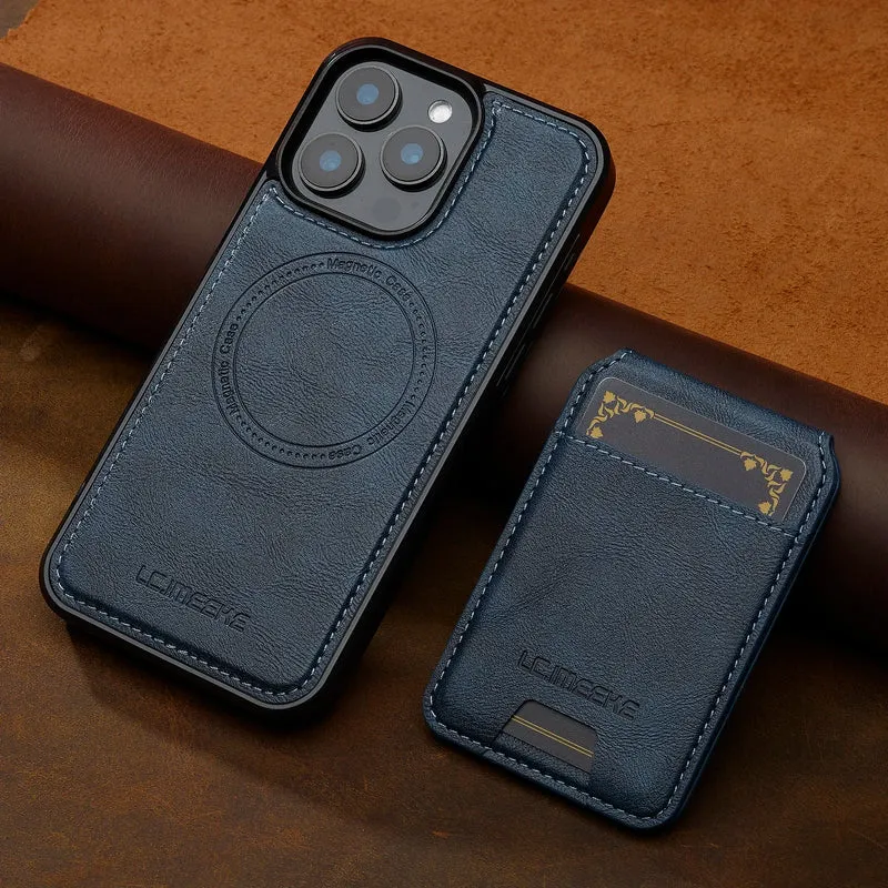 Detachable Magnetic 2 In 1 Leather Case For iPhone 16E 17 1615 14 13 12 11 Pro XS Max Air XR 8 7 Plus SE Card Pocket Phone Cover
