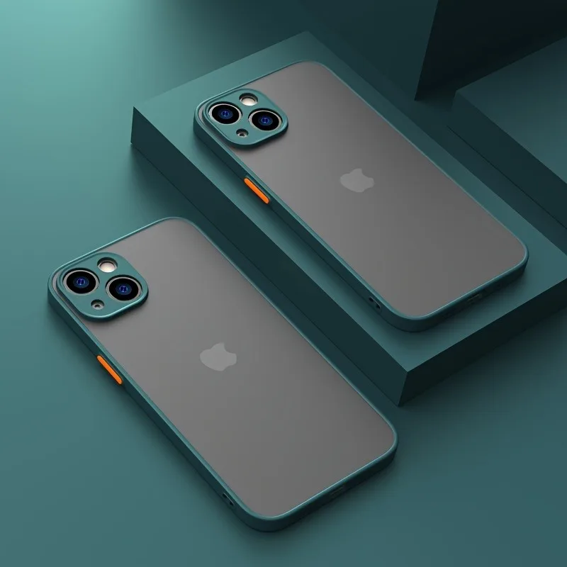 Luxury Translucent Armor Phone Case For iPhone 17 16 15 14 13 Pro Max Shockproof Bumper Cases For iPhone17 Pro Max Matte Cover