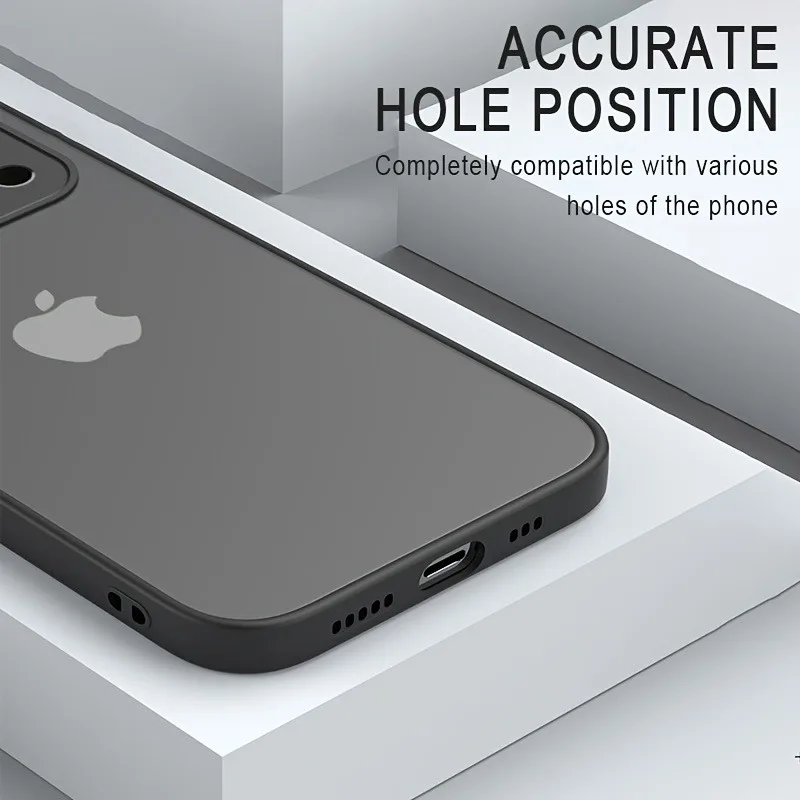 Luxury Translucent Armor Phone Case For iPhone 17 16 15 14 13 Pro Max Shockproof Bumper Cases For iPhone17 Pro Max Matte Cover
