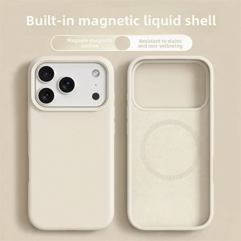 Original Magnetic Phone Case For iPhone 17 16 Pro Max Liquid Silicone Cases For iPhone17 16 Pro Max 17Pro Air Soft Bumper Cover
