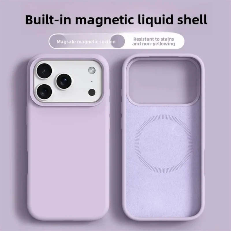 Original Magnetic Phone Case For iPhone 17 16 Pro Max Liquid Silicone Cases For iPhone17 16 Pro Max 17Pro Air Soft Bumper Cover