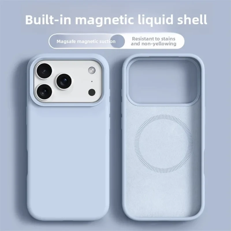 Original Magnetic Phone Case For iPhone 17 16 Pro Max Liquid Silicone Cases For iPhone17 16 Pro Max 17Pro Air Soft Bumper Cover