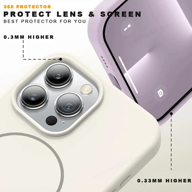 Magnetic Phone Case For iPhone 15 14 16 Plus 11 12 13 17 Pro Max Air Shockproof Silicone Cover For Magsafe Wireless Charge Cases