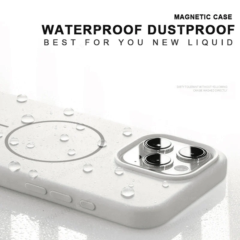 Magnetic Phone Case For iPhone 15 14 16 Plus 11 12 13 17 Pro Max Air Shockproof Silicone Cover For Magsafe Wireless Charge Cases