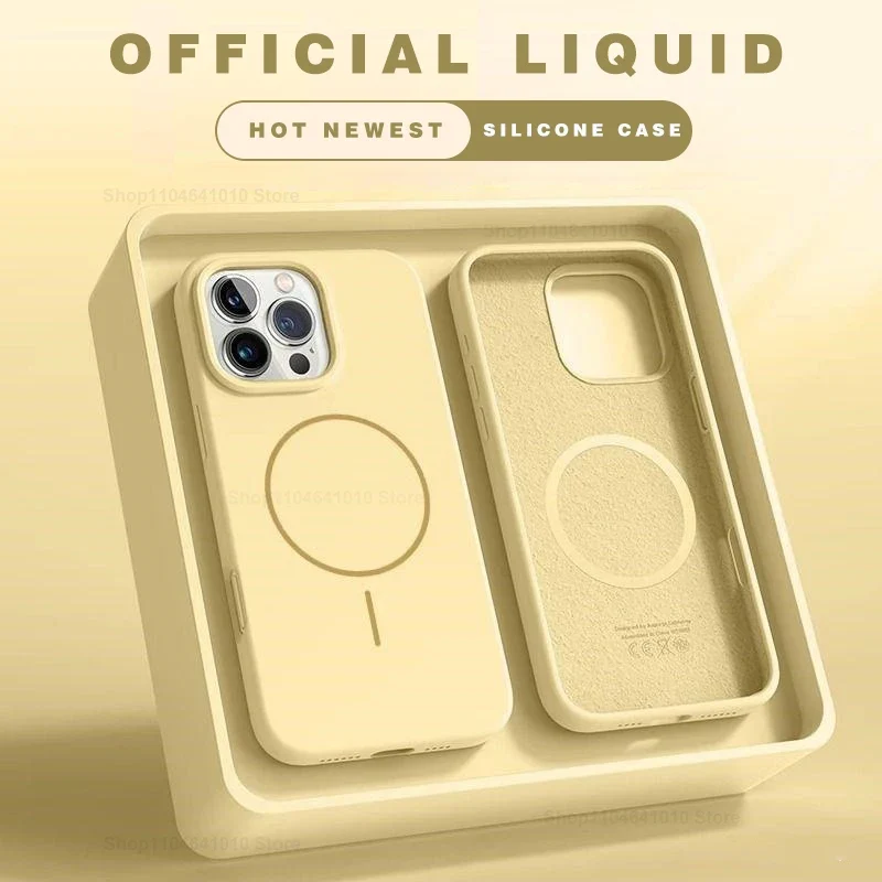 Magnetic Phone Case For iPhone 15 14 16 Plus 11 12 13 17 Pro Max Air Shockproof Silicone Cover For Magsafe Wireless Charge Cases