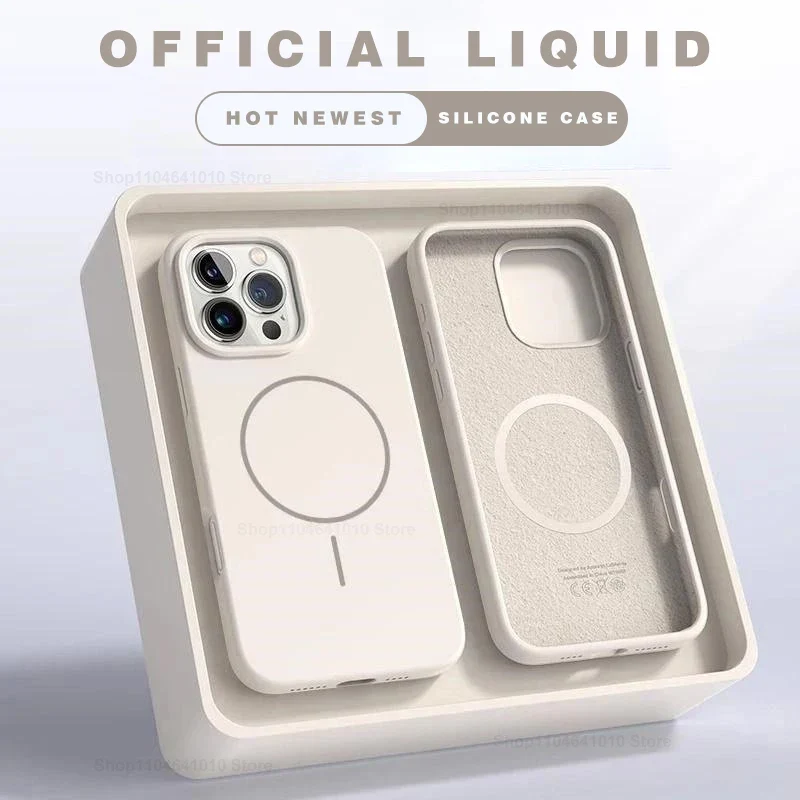 Magnetic Phone Case For iPhone 15 14 16 Plus 11 12 13 17 Pro Max Air Shockproof Silicone Cover For Magsafe Wireless Charge Cases