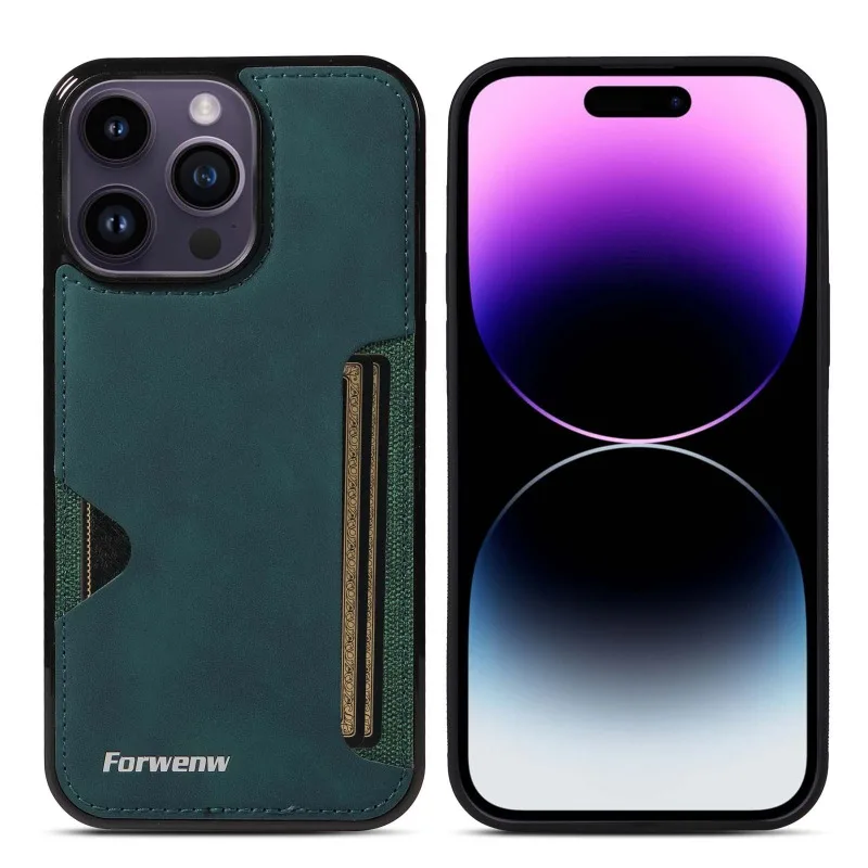 Retro Card Holder Phone Case for iPhone 17 16 15 14 13 12 11 Pro Max 16E Mini XS XR SE 7 8 Plus Busines Wallet PU Leather Cover