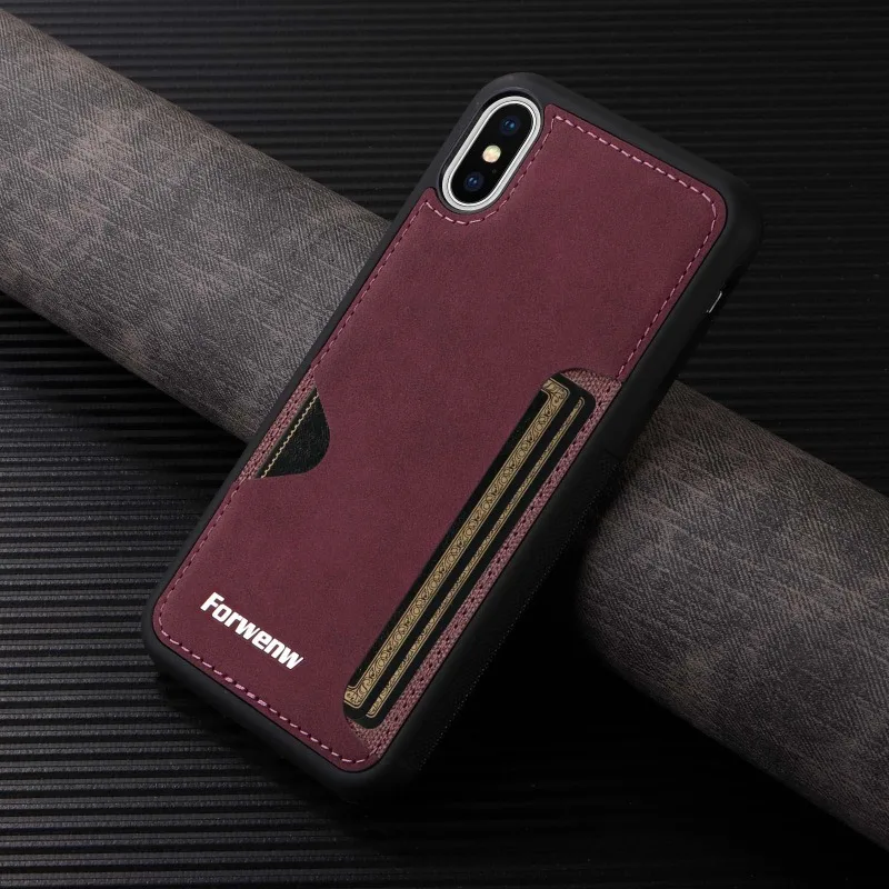 Retro Card Holder Phone Case for iPhone 17 16 15 14 13 12 11 Pro Max 16E Mini XS XR SE 7 8 Plus Busines Wallet PU Leather Cover