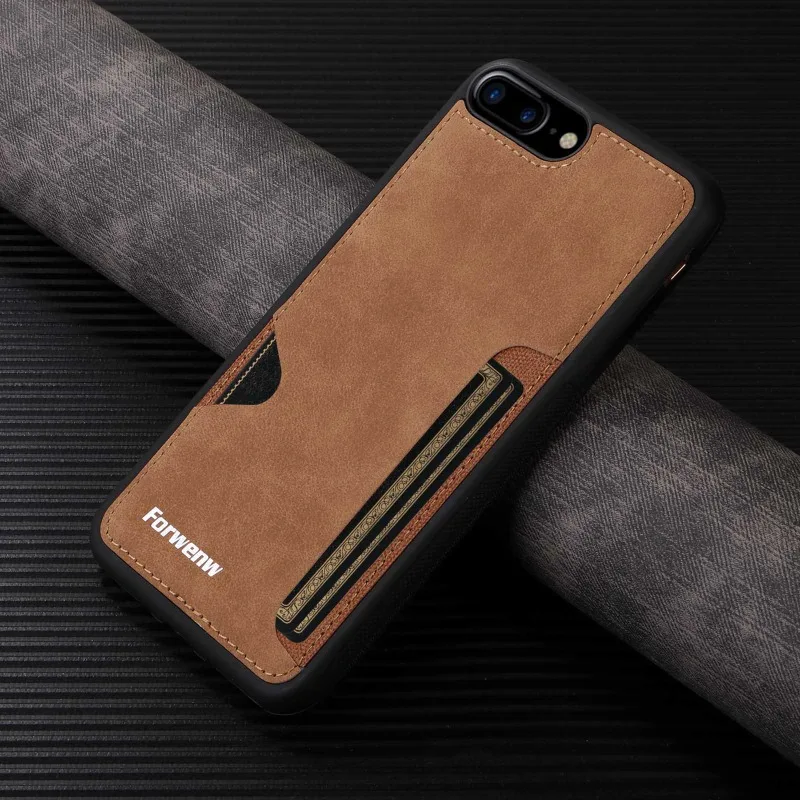 Retro Card Holder Phone Case for iPhone 17 16 15 14 13 12 11 Pro Max 16E Mini XS XR SE 7 8 Plus Busines Wallet PU Leather Cover