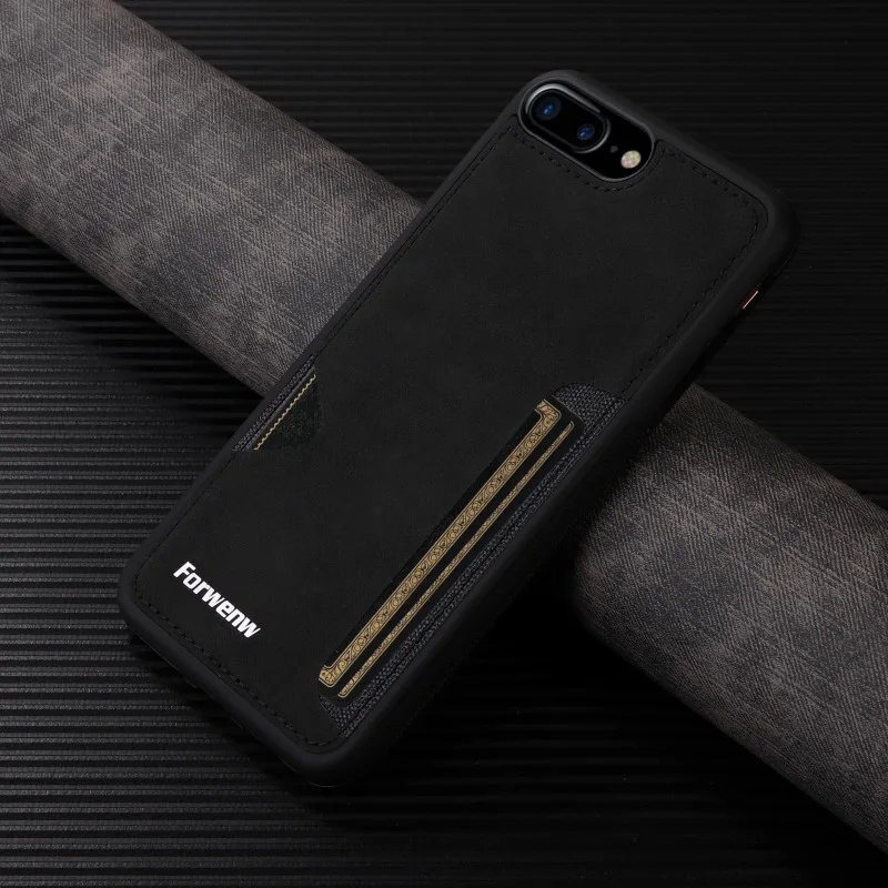 Retro Card Holder Phone Case for iPhone 17 16 15 14 13 12 11 Pro Max 16E Mini XS XR SE 7 8 Plus Busines Wallet PU Leather Cover