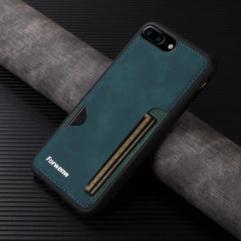 Retro Card Holder Phone Case for iPhone 17 16 15 14 13 12 11 Pro Max 16E Mini XS XR SE 7 8 Plus Busines Wallet PU Leather Cover