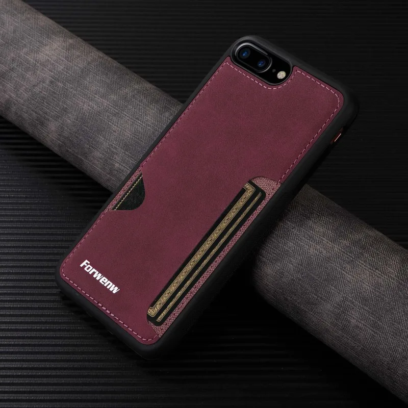 Retro Card Holder Phone Case for iPhone 17 16 15 14 13 12 11 Pro Max 16E Mini XS XR SE 7 8 Plus Busines Wallet PU Leather Cover