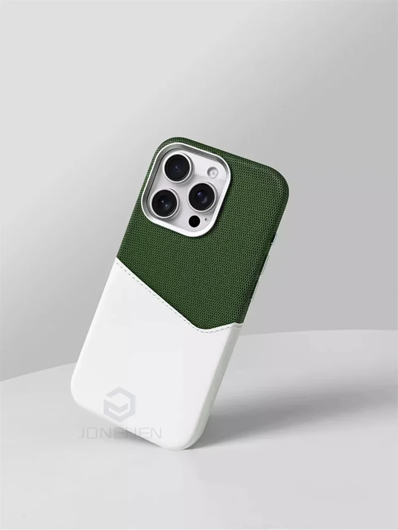 For Magsafe Card Holder Leather Case For iPhone 16 15 13 12 17 Pro Max 14 Plus Pocket Wireless Charge Alloy Lens Magnetic Cover