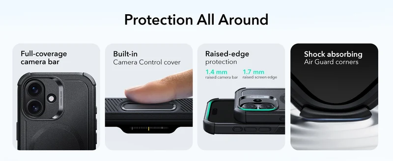 ESR for 17 Pro Max Case With Camera Control Button Military-Grade Protective Magnetic Phone Case For iPhone 16&17&17 Air&16 Pro
