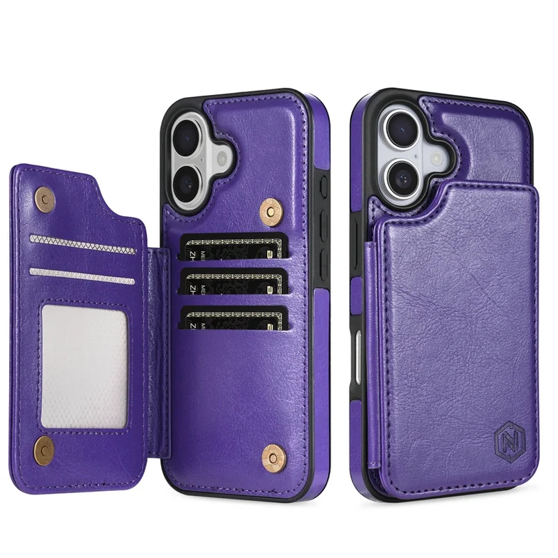 Wallet RFID Blocking Layer Protect Anti-Theft Magnetic Leather Case For iPhone Air 17 Pro Max 16e 15 Plus 14 13 12 11 Card Bag