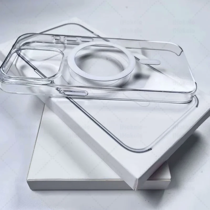 Original Magnetic Clear Case For iPhone 17 16 15 14 13 12 Pro Max Camera Control Transparent Cover For Magsafe Wireless Charging