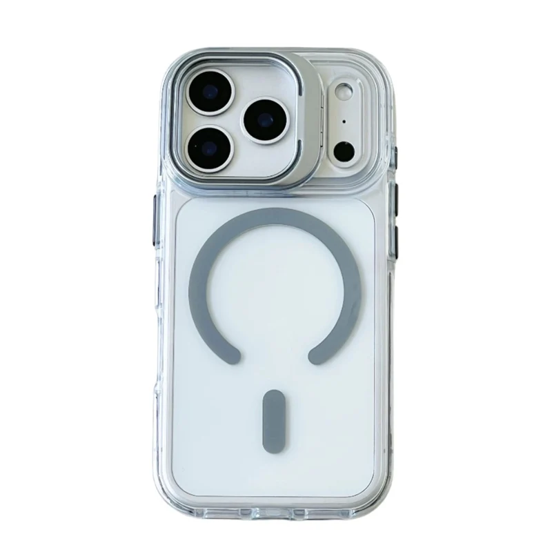 Flip Camera Lens Holder For Magnetic Magsafe Case For iPhone 17Pro 16 16Pro 17 17Pro max Transparent Protective Phone Cover