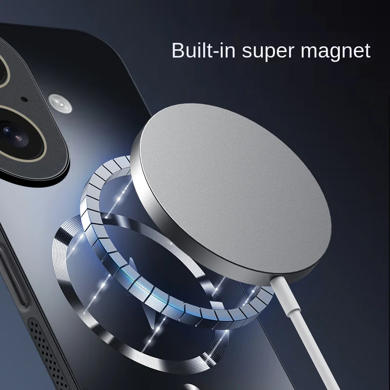 Magnetic Heat Dissipation Adsorption Matte Cover for Magsafe iPhone 17 Air 16 15 14 Plus 13 12 Pro Max Protective Back Case