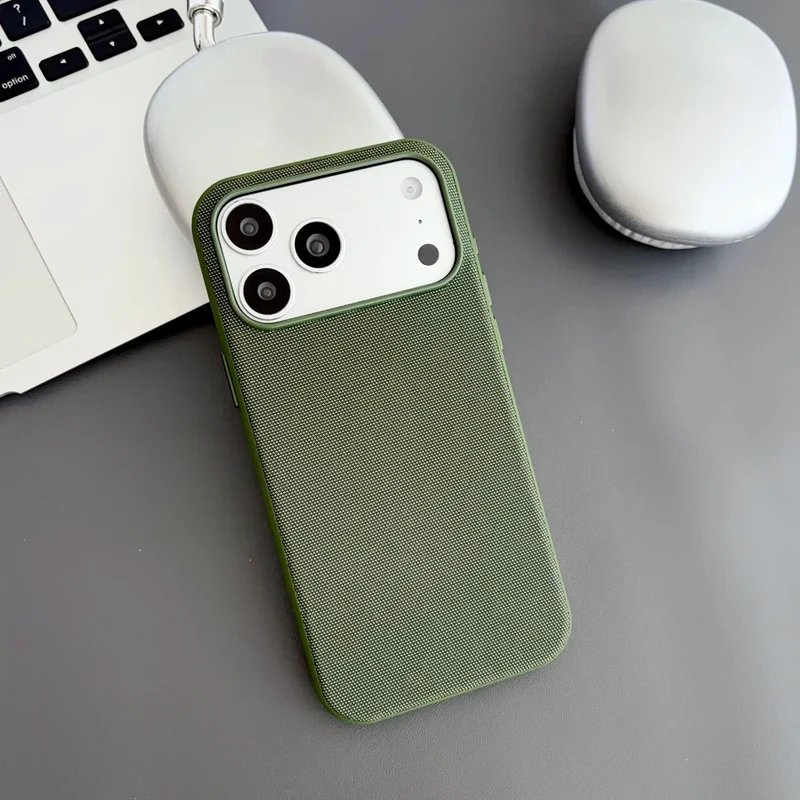 Magnetic Tech Woven Case For iPhone 17 Air 16 15 14 13 Pro Max TechWoven For Magsafe Wireless Charging Shockproof Cover