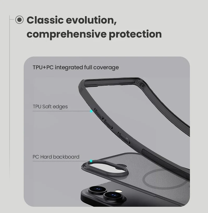 Nillkin For iPhone 17 Pro Max 17 Air iPhone 16 Pro Max 16 Plus Magnetic Shield Pro Phone Case Anti Fingerprint Back Cover
