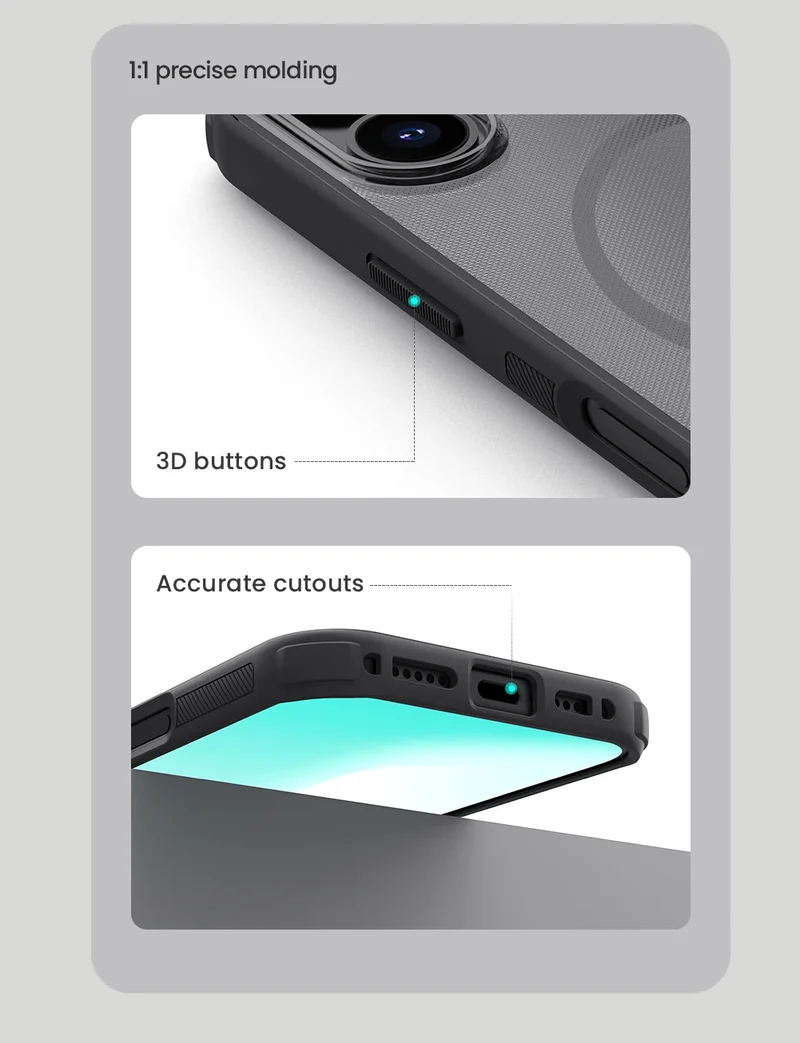 Nillkin For iPhone 17 Pro Max 17 Air iPhone 16 Pro Max 16 Plus Magnetic Shield Pro Phone Case Anti Fingerprint Back Cover