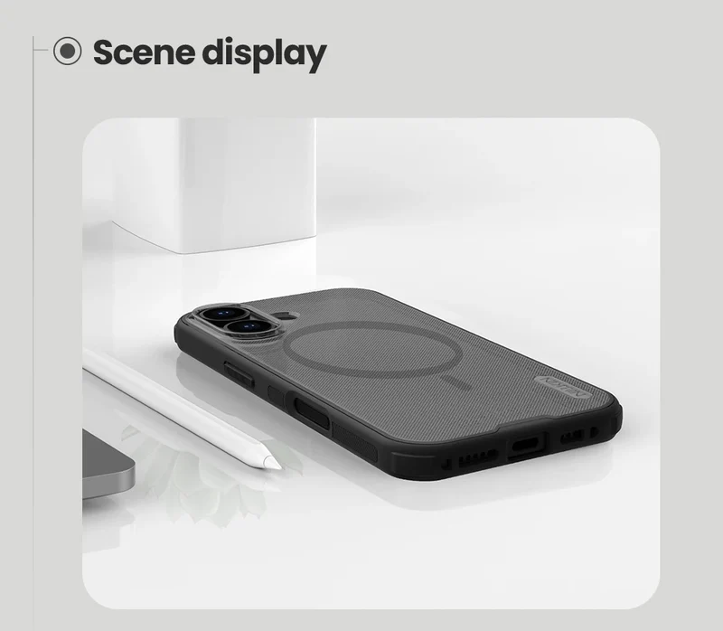 Nillkin For iPhone 17 Pro Max 17 Air iPhone 16 Pro Max 16 Plus Magnetic Shield Pro Phone Case Anti Fingerprint Back Cover