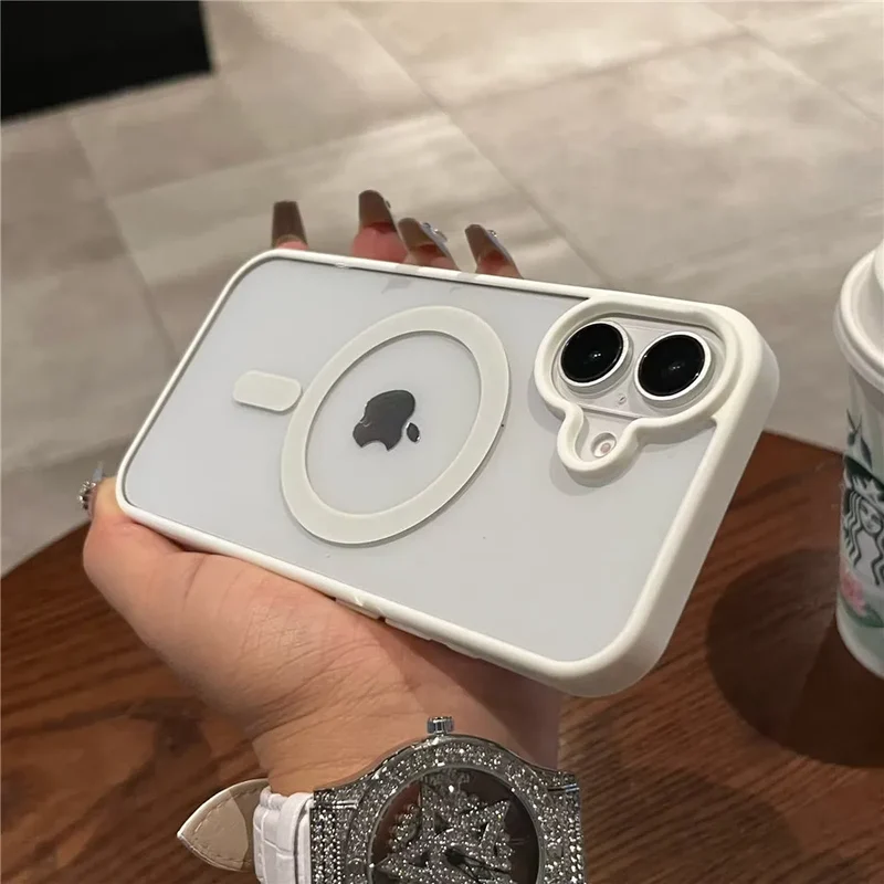 for Magsafe Transparent Case For iPhone 17 16 15 14 13 12 11 Pro Max 16 Plus Air Magnetic Wireless Charge Bumper Cover Cases
