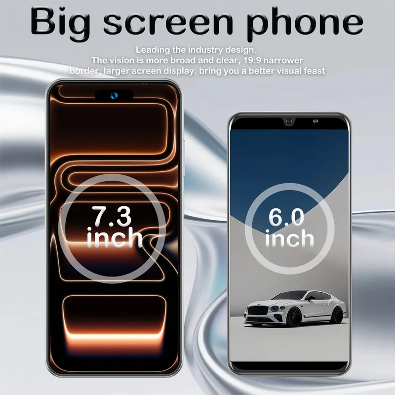 2026 Global Version I17 Promax Pro 4G 5G Dual Card Dual Standby System Original Intelligent 7.3inch 8000mAh Battery Arrival