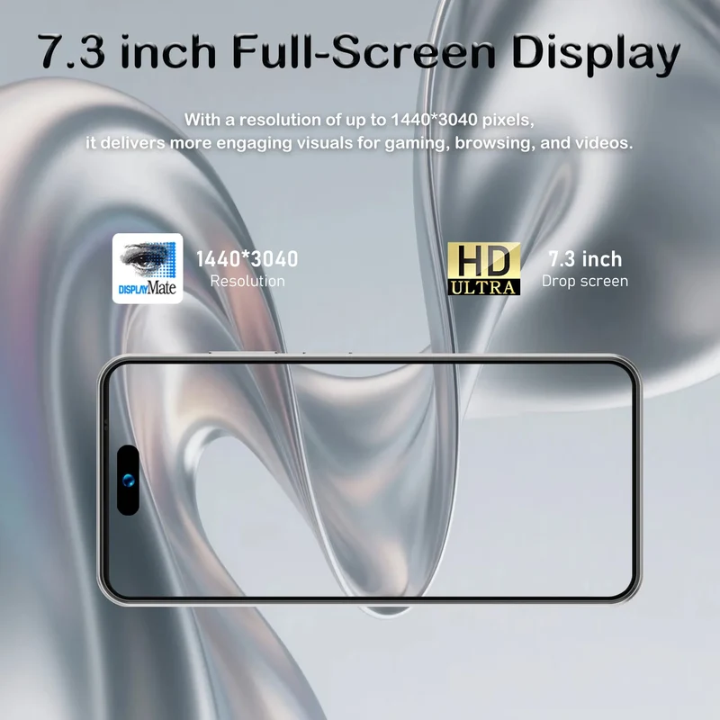 2026 Global Version I17 Promax Pro 4G 5G Dual Card Dual Standby System Original Intelligent 7.3inch 8000mAh Battery Arrival
