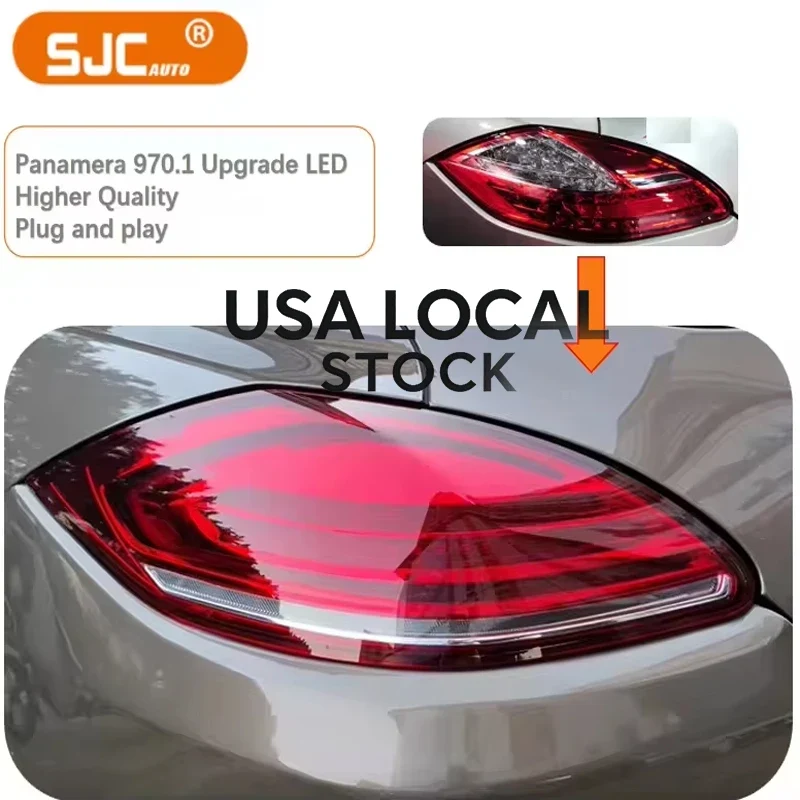 SJC Upgrade LED Taillight for Porsche Panamera 2009-2013 970.1 Tail Lights Upgrade to 2016 Style Led Tail Lamp for 970 Car