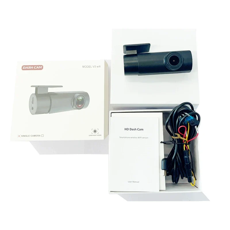 Source Factory FHD 1080P Dashcam Super Night Vision 24H Parking Monitor Car DVR Cameras 360° Rotating Lens Blackbox APP Control