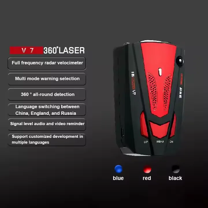 High Quality High Sensitivity Auto Radar Detector 360° Scanning GPS Speed Limit Alarm for Cars