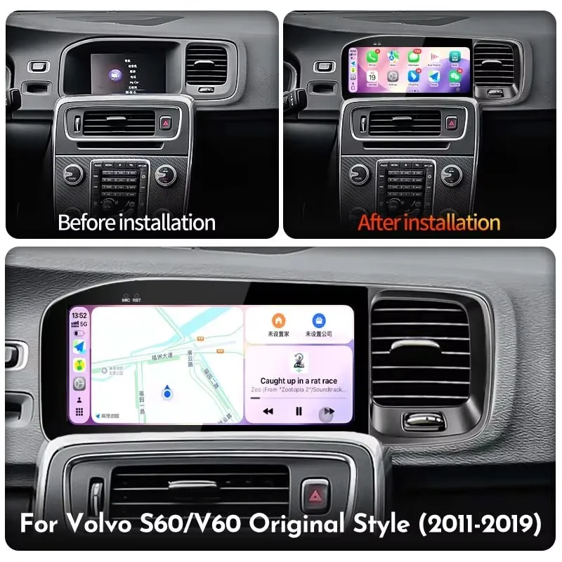 STWEI for Volvo S60 V60 2011-2020 Android Auto Carplay Car Radio Multimedia Video Player 4G DSP 2din Autoradio Stereo Head Unit