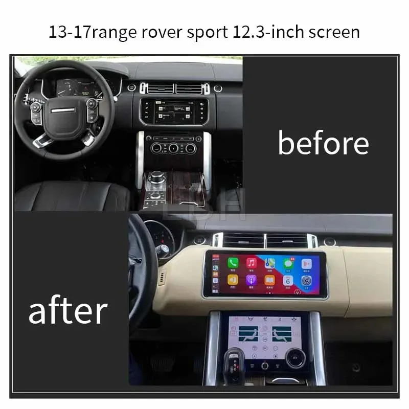 12.3 Inch Flip Screen Car Radio DVD Multimedia Player Head Unit Fit for Land Rover Range Rover Sport L494 GPS Navigation CarPlay