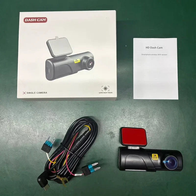 Wireless WiFi IPS Night Vision Loop Recording G Sensor 140 Degree Wide Angle 2K Front Car Video Recorder Dash Cam 24 Hours