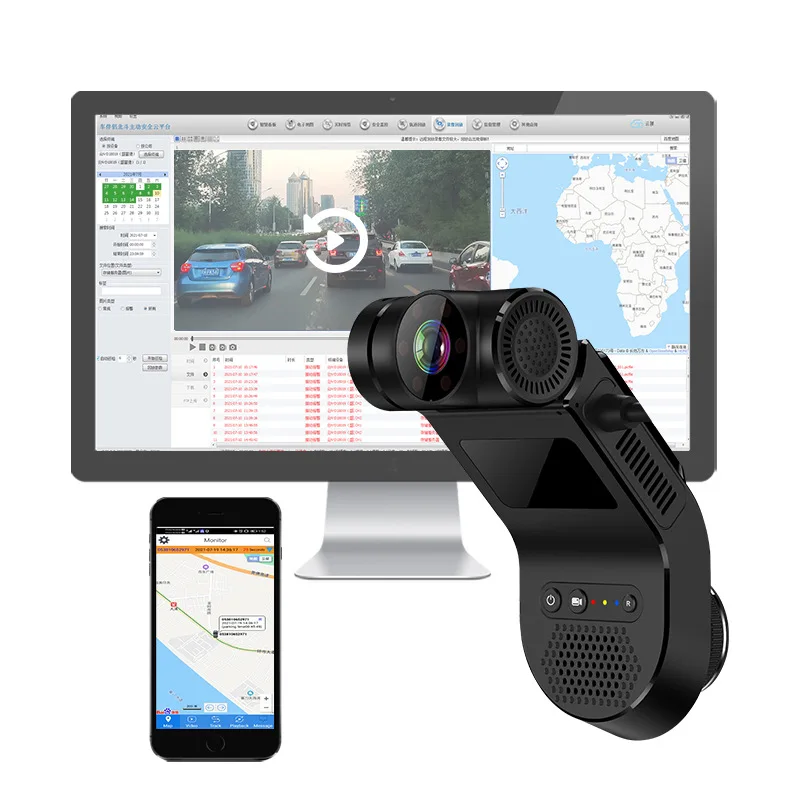 Dash Camera 4G Dual Cameras Front Back 4G Sim Card GPS Tracking CMSV6 CMSV7 Remote Monitor Fleet Camera Car Video Recorder DMS