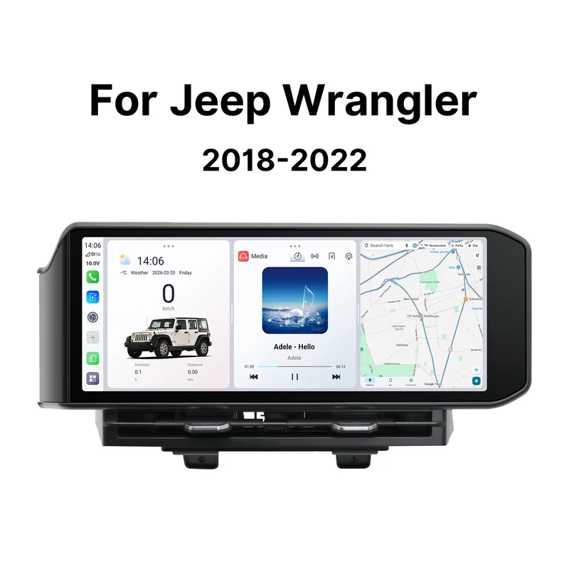 Youducar 15" OLED Android Car Radio DVD Player Navigation Head Unit for Jeep Wrangler JL / Gladiator JT 2018-2023, CarPlay