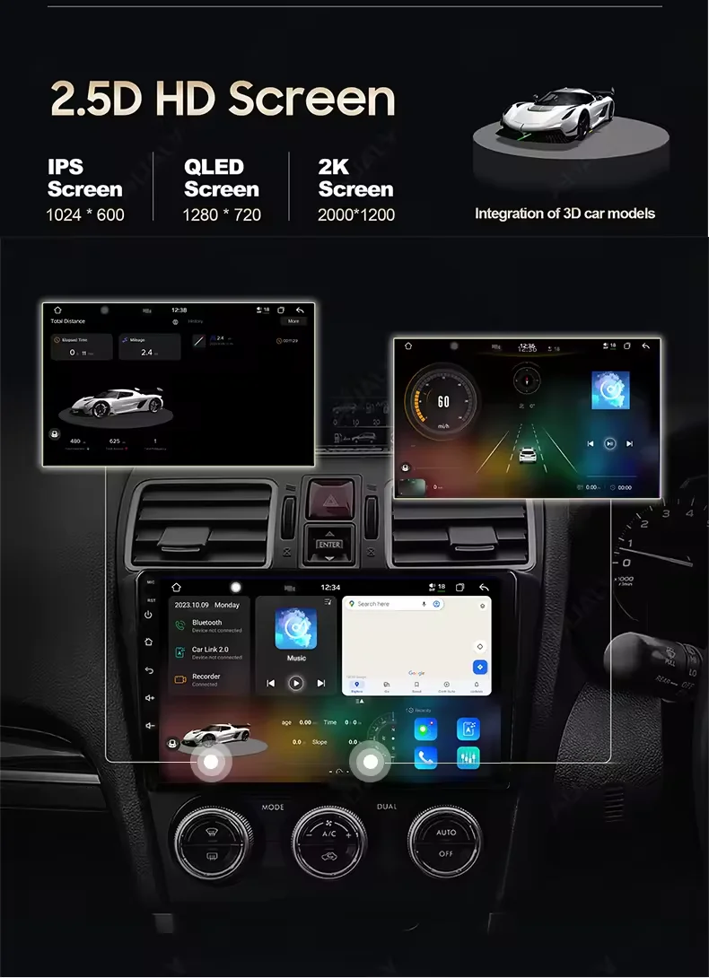 7870 Universal 2K Touch Screen Android 13 Car Split-screen GPS/AM/FM/Bluetooth Navigation Radio Multimedia Video Car DVD Player